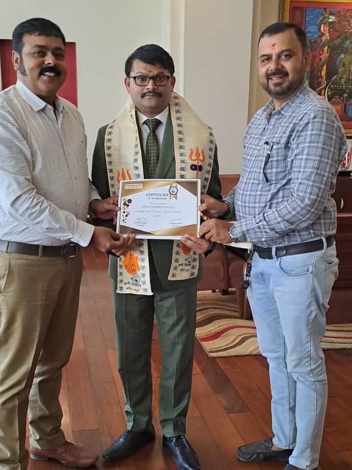 Certificate Distribution of Members of Varanasi Tourism Guild at the door