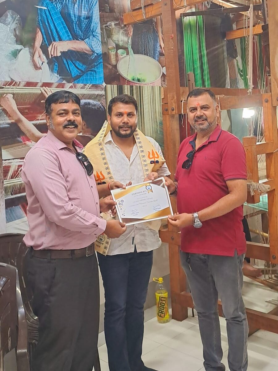 Certificate Distribution of Members of Varanasi Tourism Guild at the door
